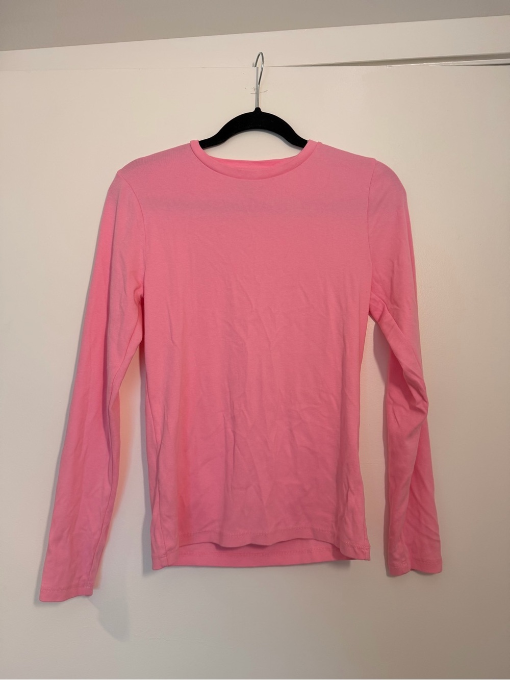 J. Crew Kids Long-Sleeve Pink Crewneck Tee